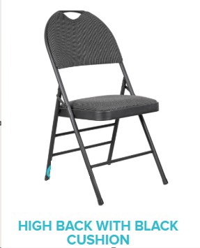 High Back Folding Chair with Padded Cushion
